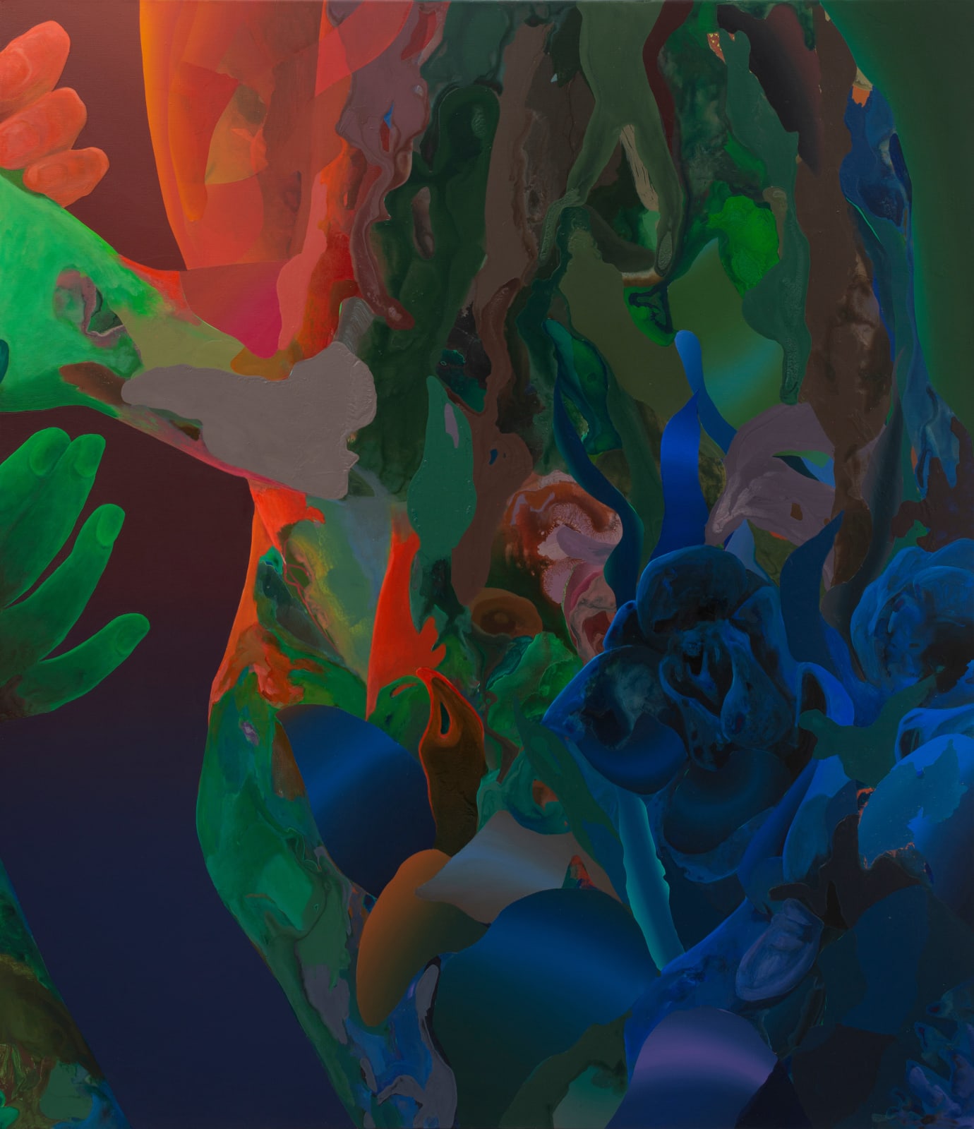 Siiri Jüris, Chick chick keep it hidden. From sunset to midnight blues – middle panel, 2022