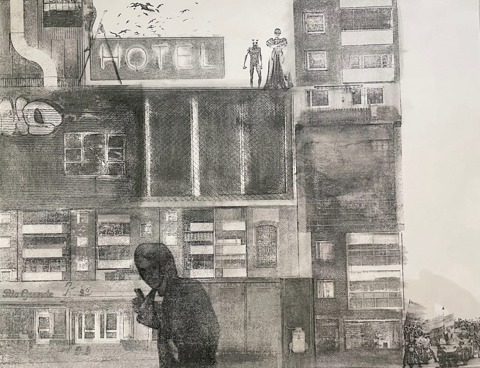 Daniel Franzén / E, Monotype Image Transfer 14