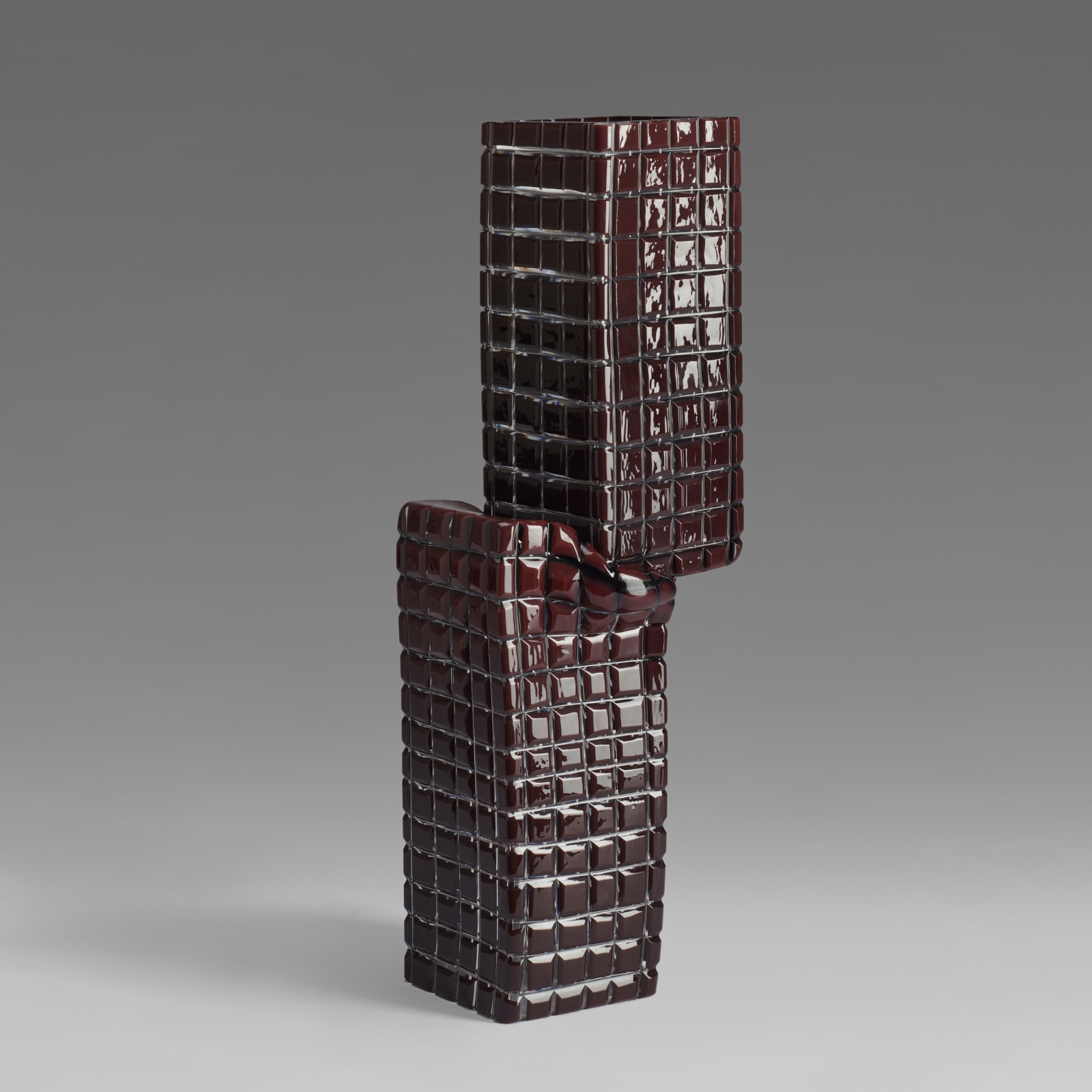 SIMON KLENELL, Stacked Tubular Composition, Oxblod, 2024