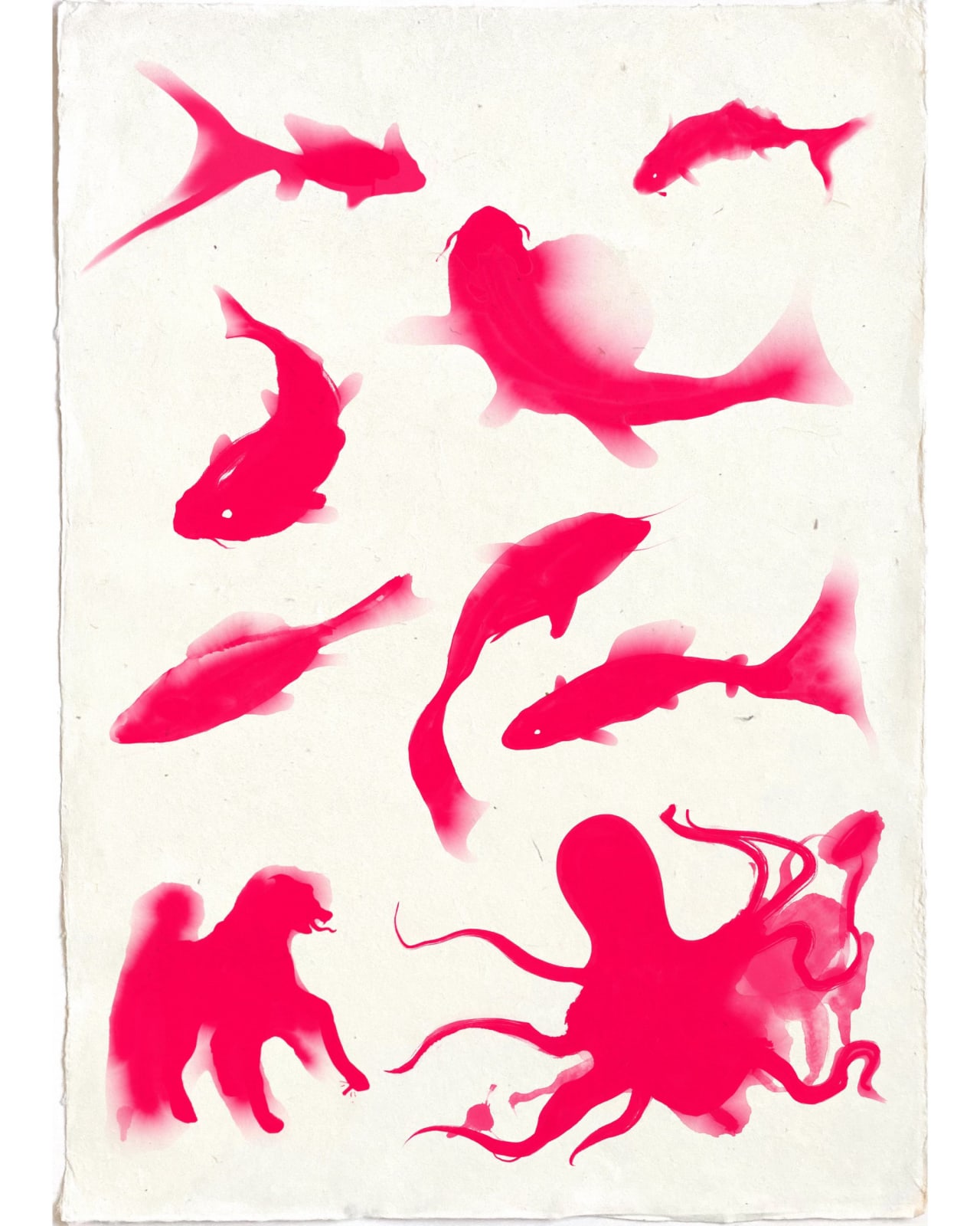FREDRIK WRETMAN, Red octopus, 2022