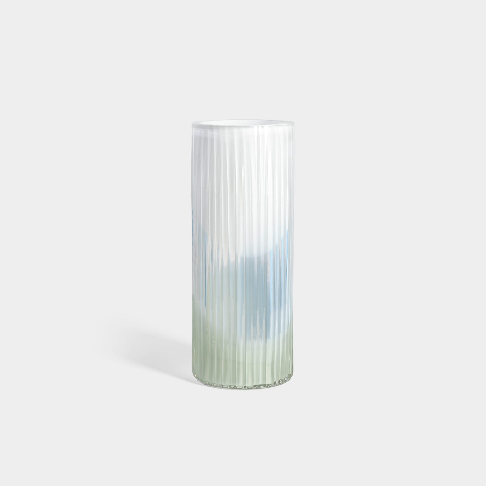 LENA BERGSTRÖM, PLISSÉ VASE WHITE/CLEAR/GREEN-GREY, 2022