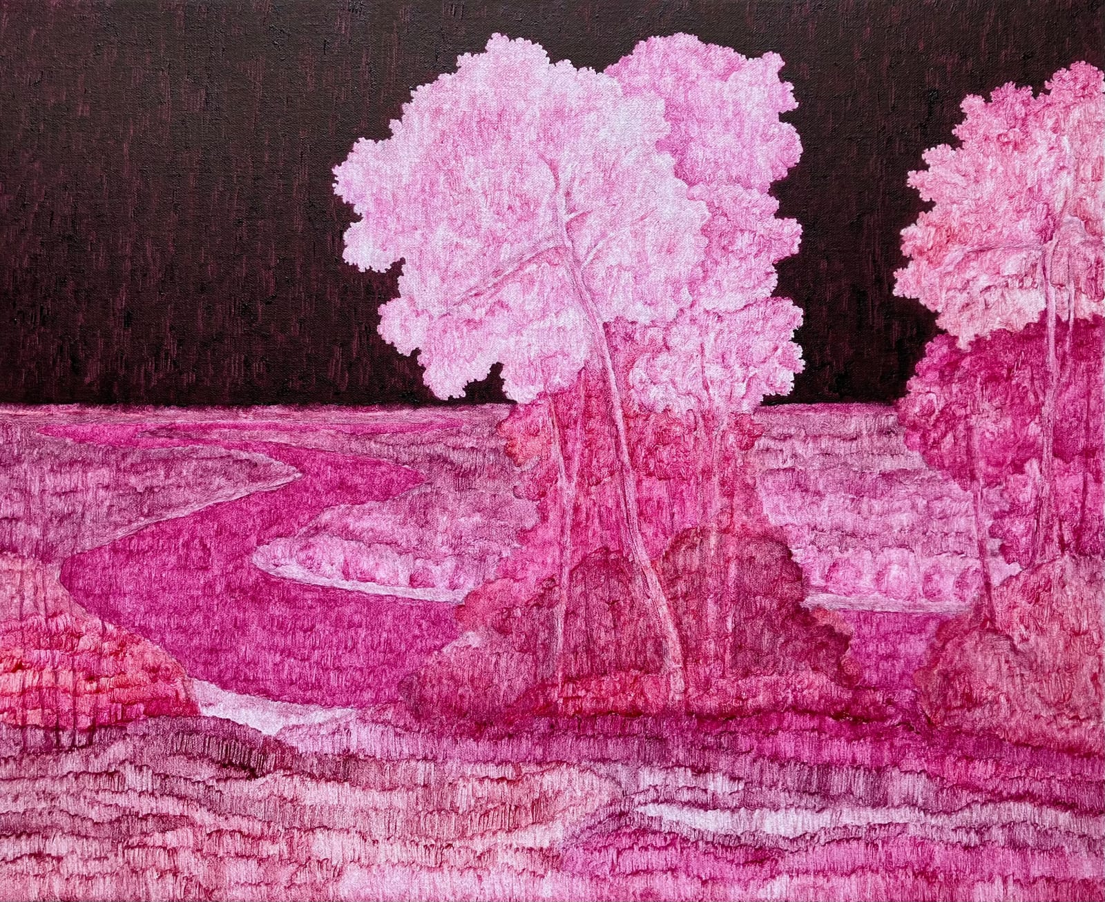MARIA HALL, Beröringens rodnad – Floden IV, 2023