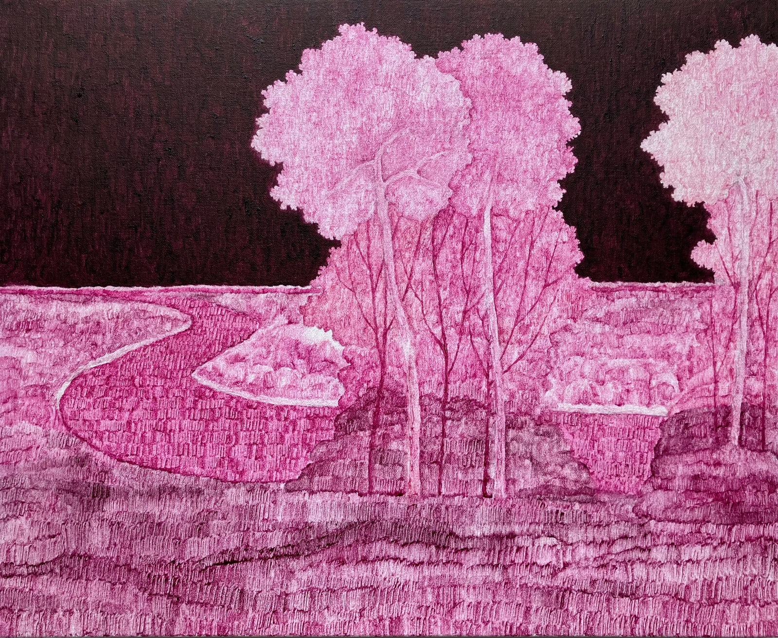 MARIA HALL, Beröringens rodnad – Floden III, 2023