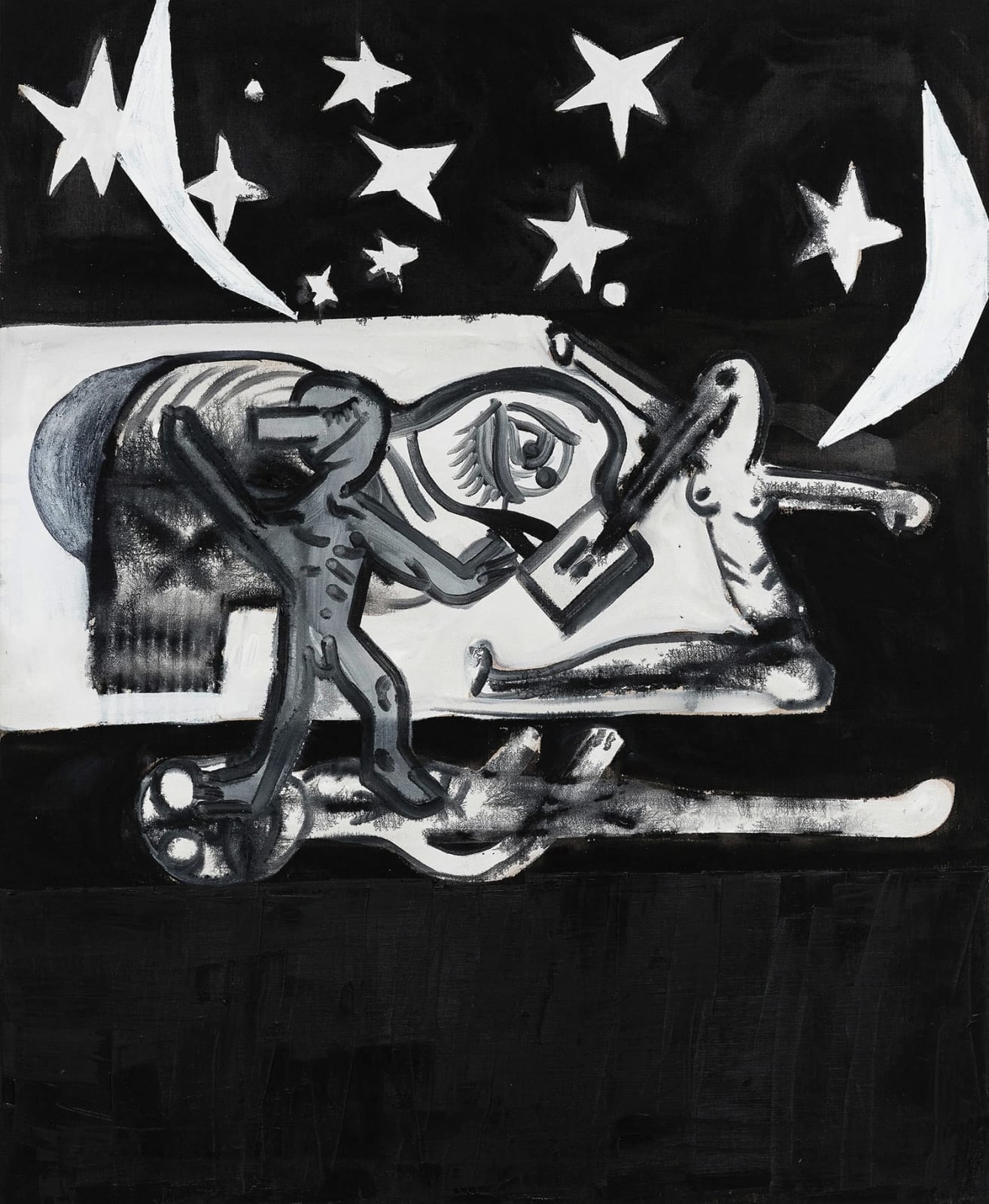 Tobias Pils, Night (two moons), 2018