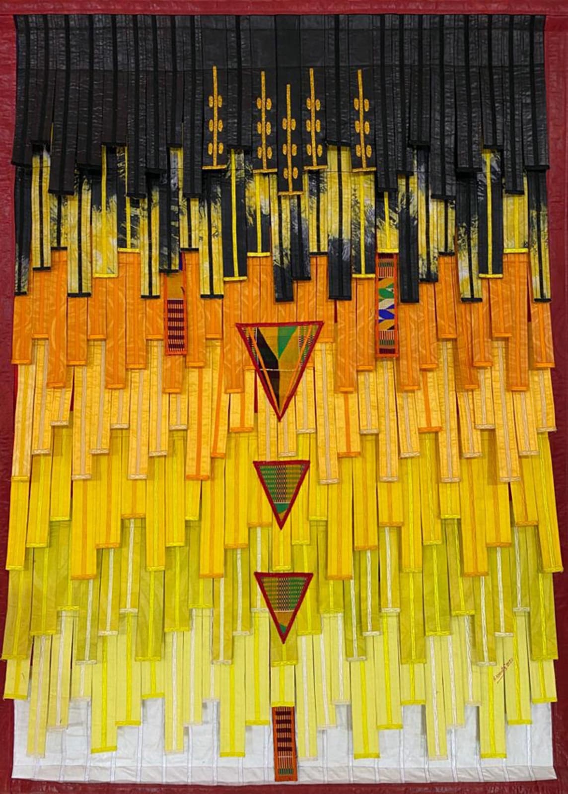 Abdoulaye Konate, Jaune kente aux trois triangles, 2020