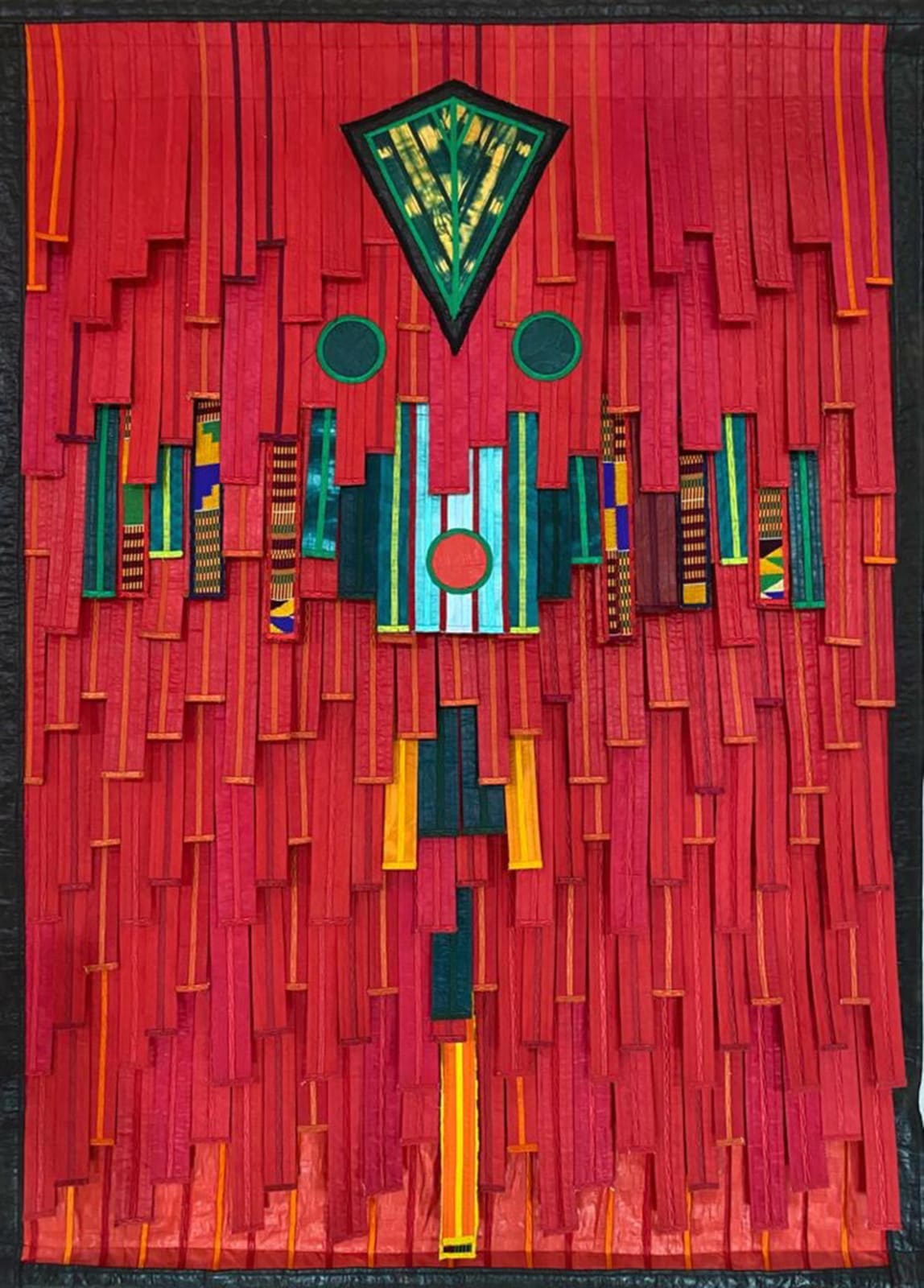 Abdoulaye Konate, Rouge,vert au kente, 2020