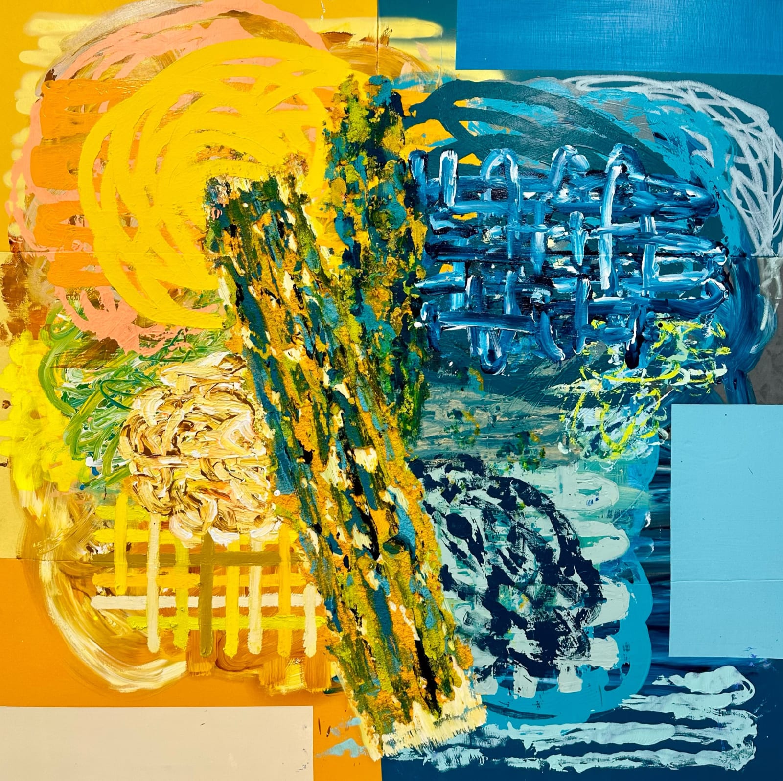 Patrick Alston, Duality of The Soul (Yellow/ Turquoise), 2023