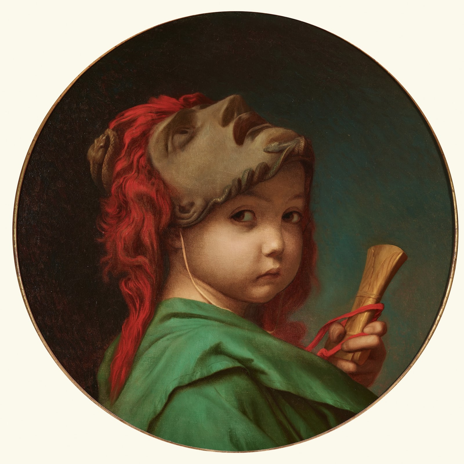 Jean-Léon Gérôme, CHILD WITH A MASK, ca 1845