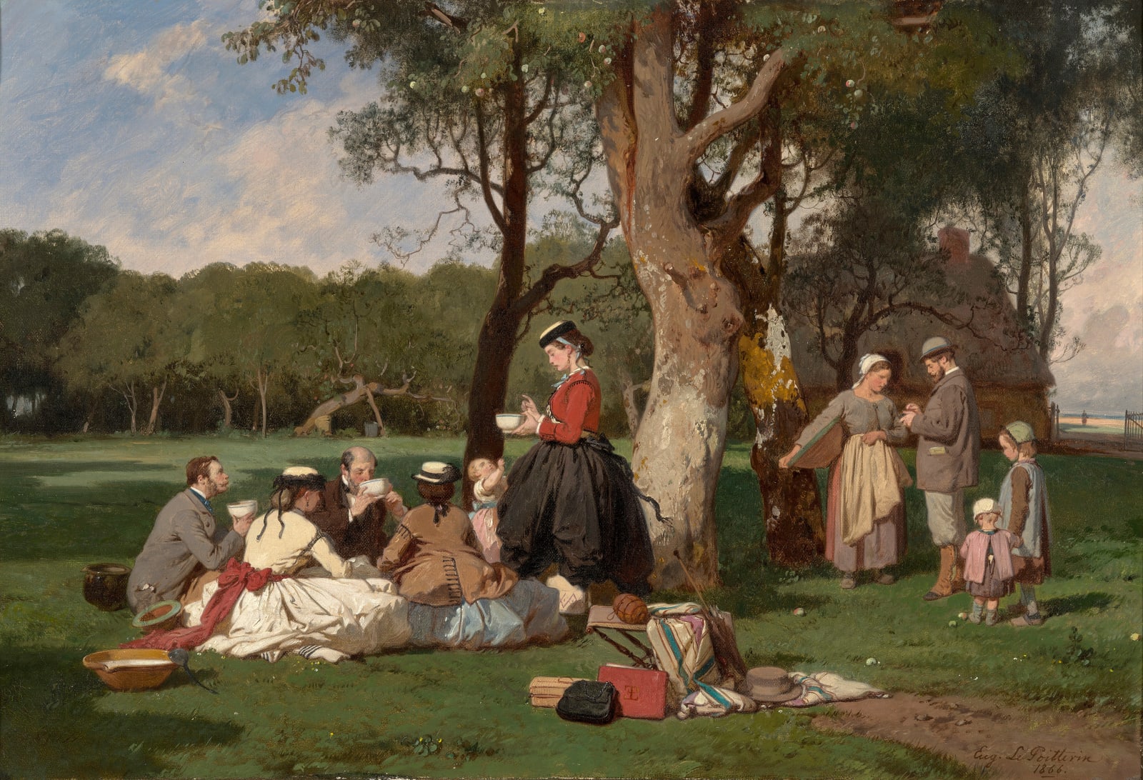 Eugène Modeste Edmond Le Poittevin, LUNCHEON ON THE GRASS (DÉJEUNER SUR L’HERBE), 1866