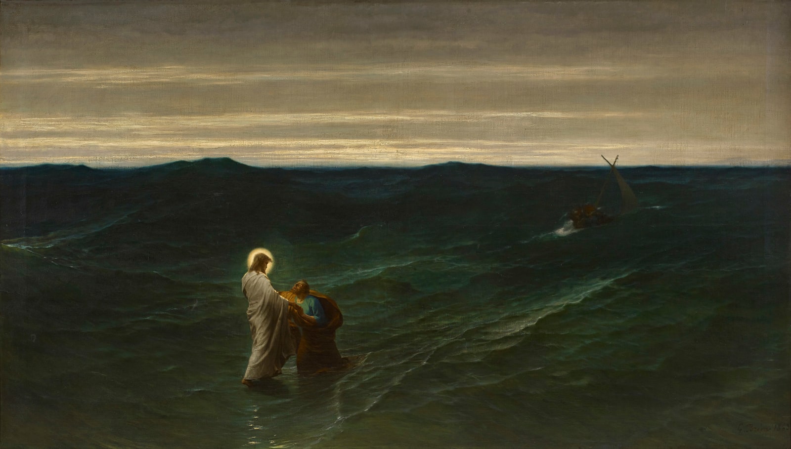 Gustave Brion, JESUS AND PETER ON THE WATER (JESUS ET PIERRE SUR LES EAUX ), 1863