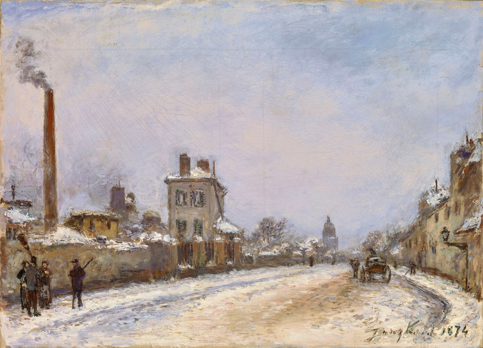 Johan Barthold Jongkind, STREET SCENE IN PARIS IN WINTER: RUE NOTRE-DAME-DES-CHAMPS