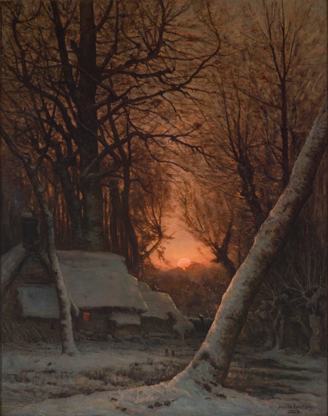 Émile Adélard Breton, WINTER EVENING IN ARTOIS (SOIR D'HIVER EN ARTOIS) , 1888