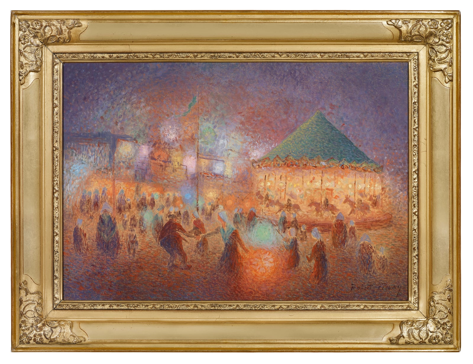 Tony Robert Fleury, FÊTE BRETONNE DE NUIT (NIGHT FAIR, BRITTANY), circa 1900