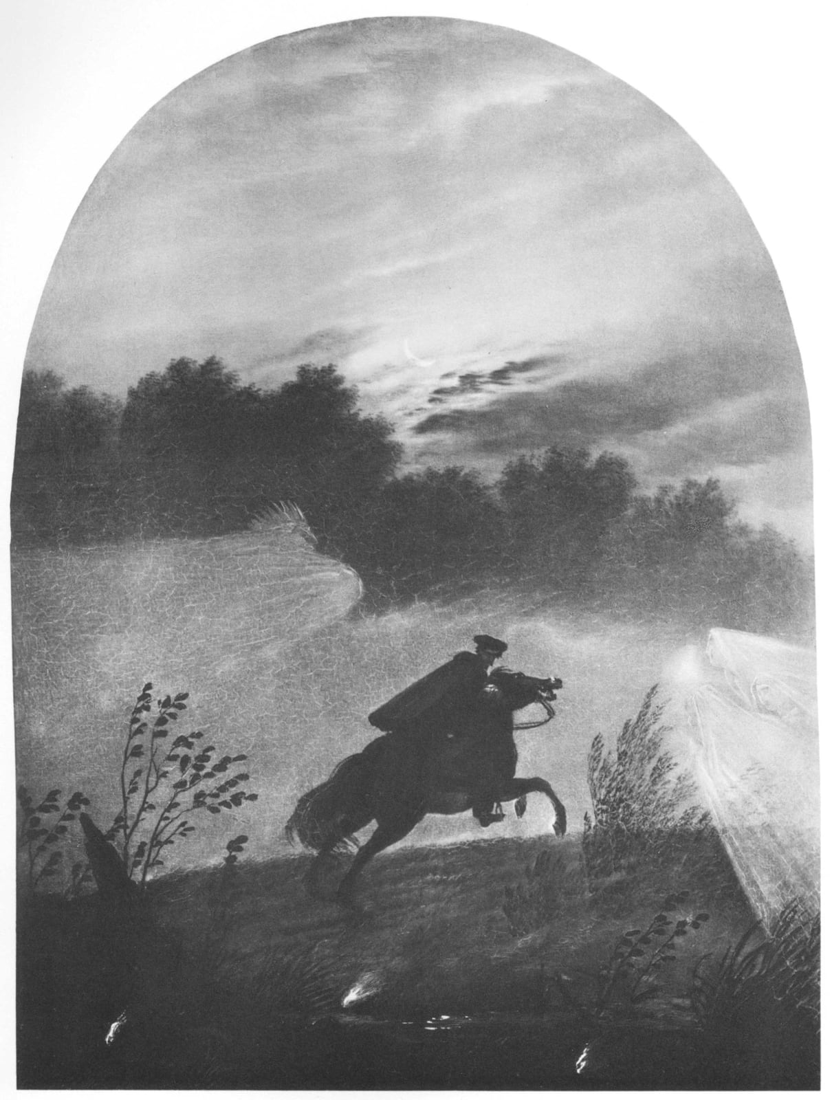 Arnold Böcklin, MOONLIT LANDSCAPE WITH A RUIN, 1849