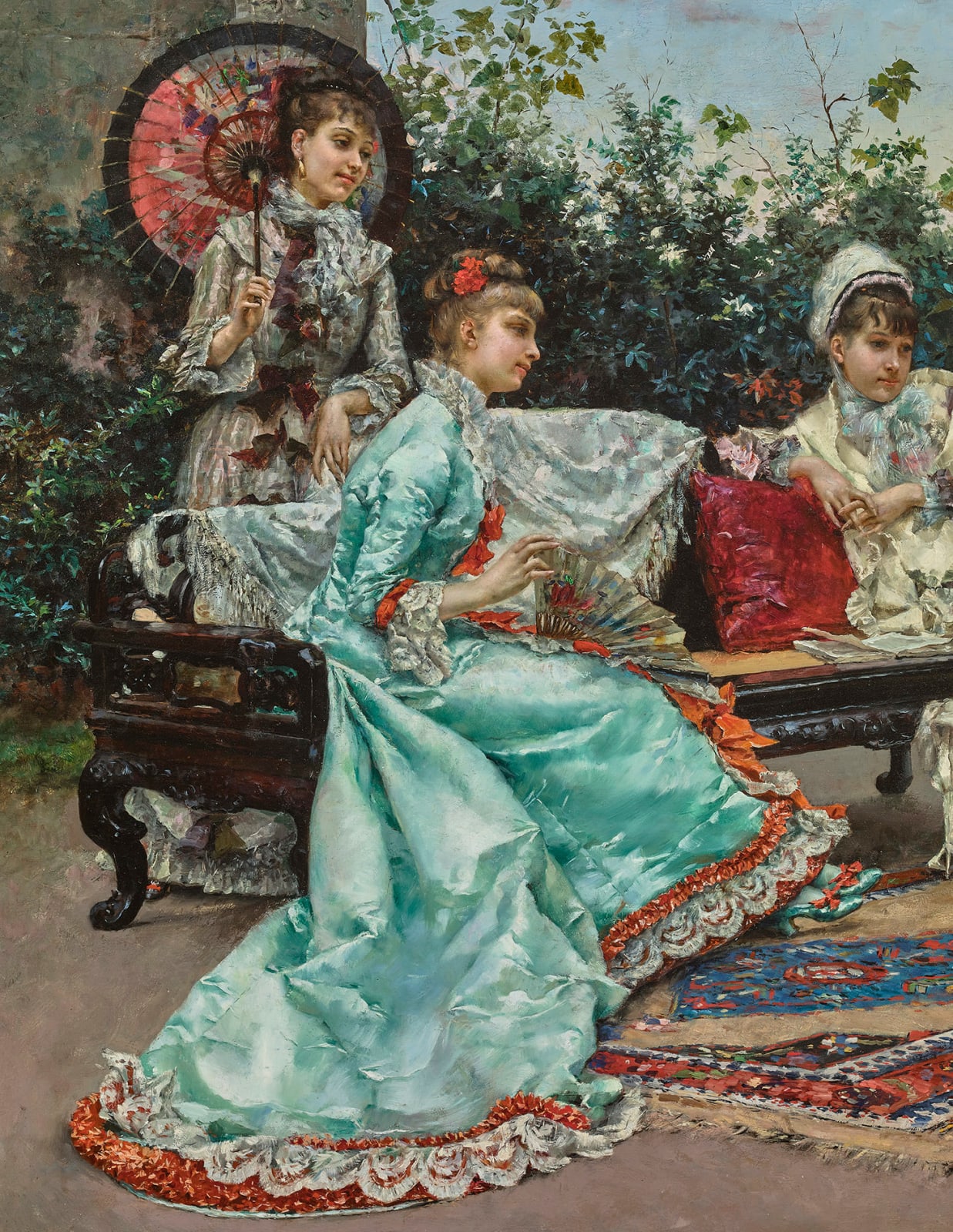 Julius Leblanc Stewart, TWILIGHT ON THE TERRACE, PARIS, 1877