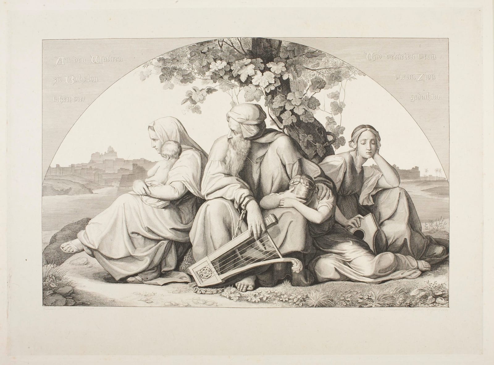 Eduard Julius Bendemann, THE CAPTIVE JEWS IN BABYLON, after 1832