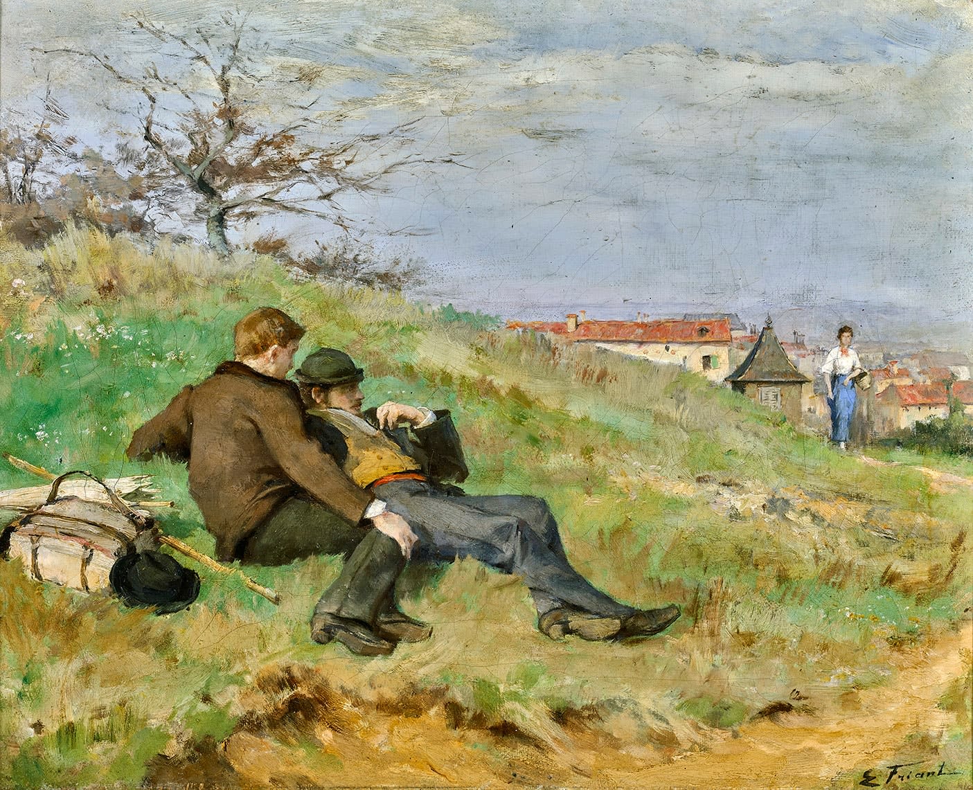 Émile Friant, TWO ARTISTS: MATHIAS SCHIFF AND CAMILLE MARTIN (LE REPOS DES ARTISTES), circa 1880