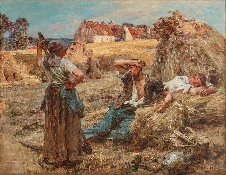 Léon Lhermitte, NOONDAY REST (LE RÉVEIL DU FAUCHEUR), 1899