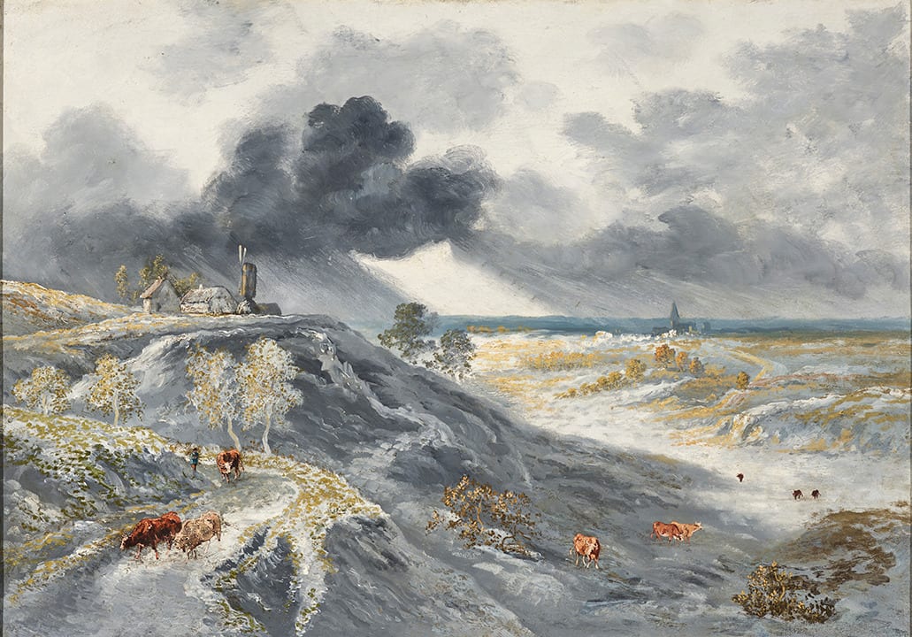 Georges Michel, MONTMARTRE IN WINTER, circa 1800