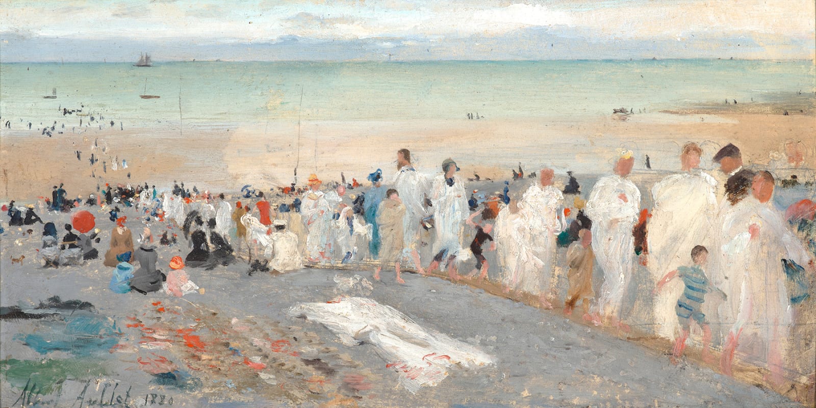 Albert Aublet, THE BEACH AT TRÉPORT (BAIN AU TRÉPORT), 1880