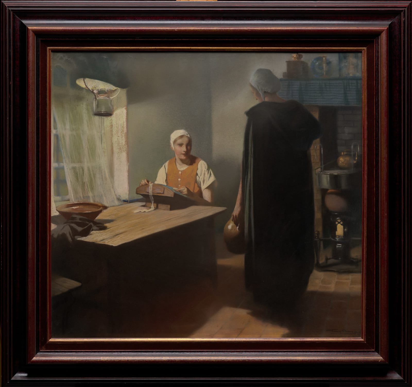 Firmin Baes, THE LACEMAKER, ca. 1900