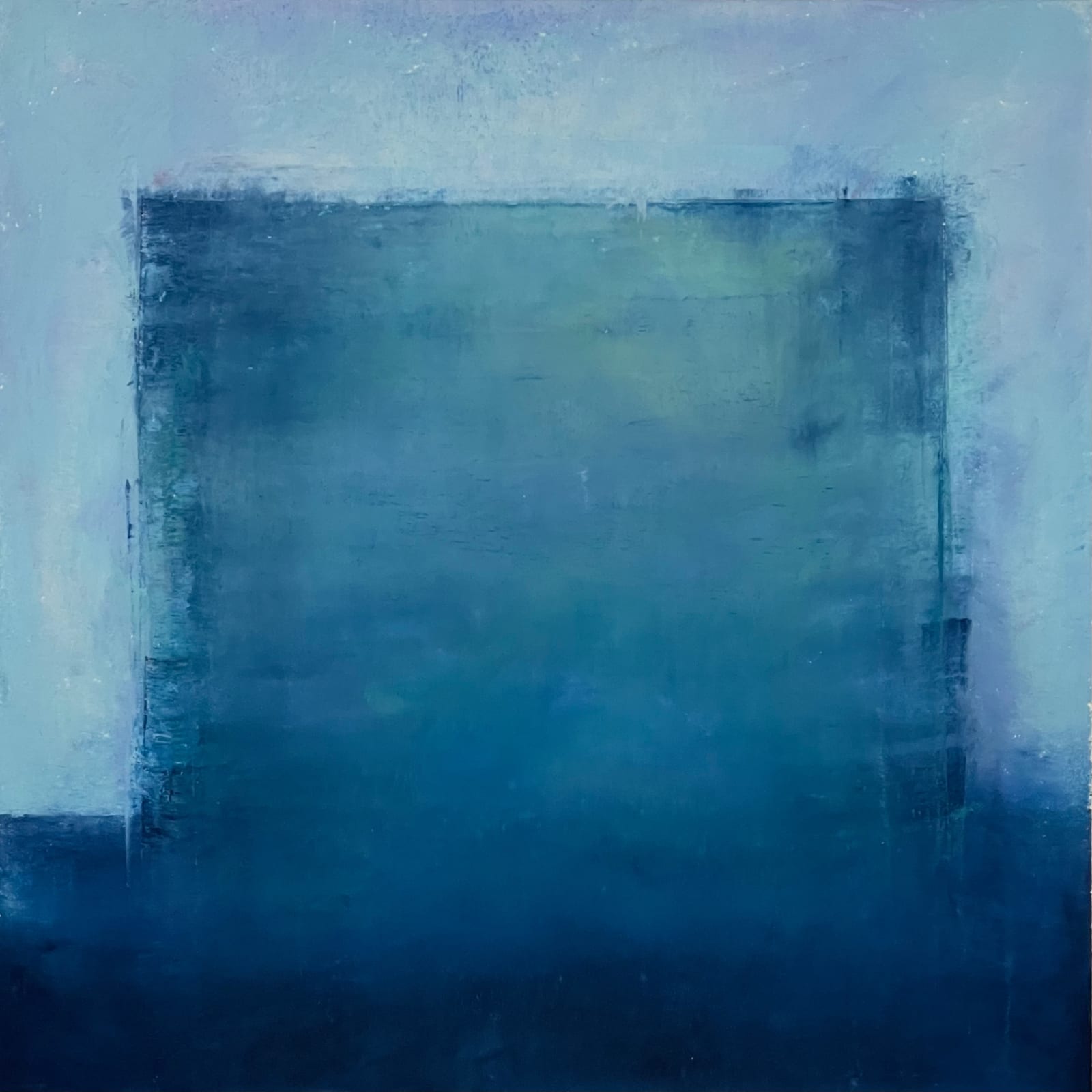 Amy Bernhardt, Wind the Clock - Blue with Green, 2025