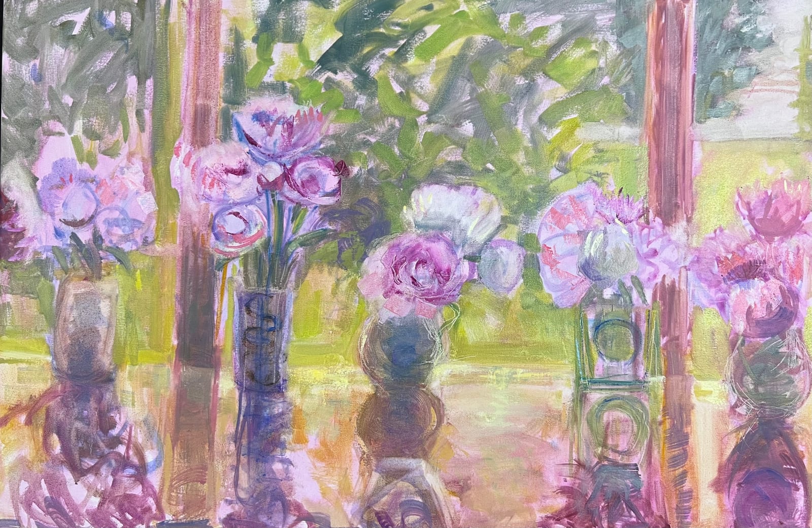 Louise Bourne, Five Peonie Vases, 2025