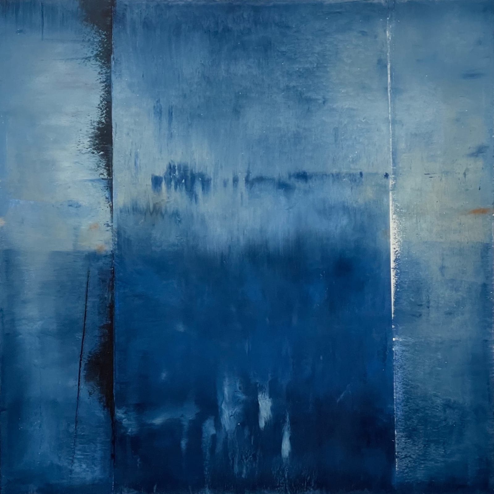Amy Bernhardt, Wind the Clock - Blue with Orange, 2025
