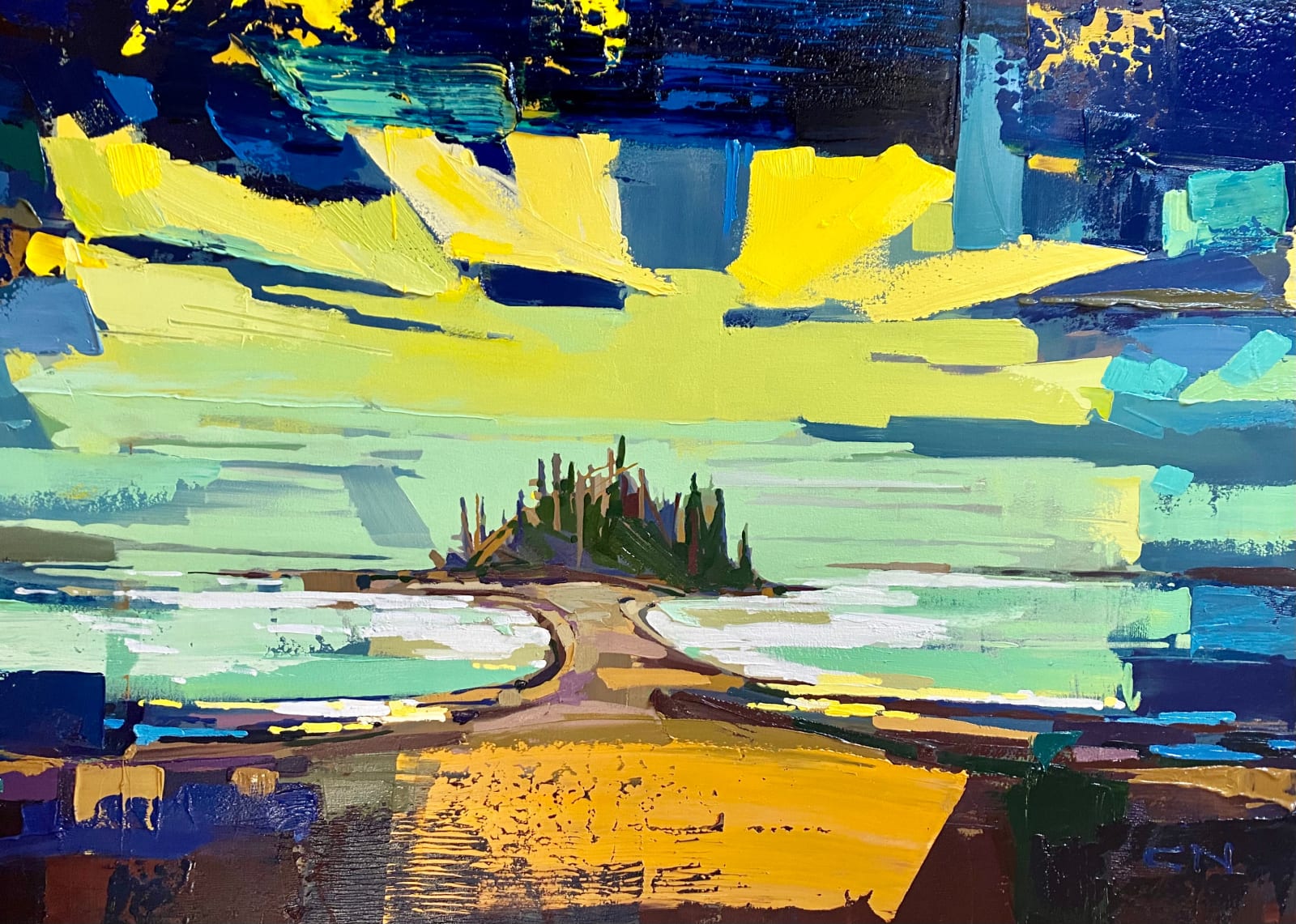 Chrissy Nickerson, Double Beaches, Great Spruce Head, Elliot Porter Reinterpreted, 2022