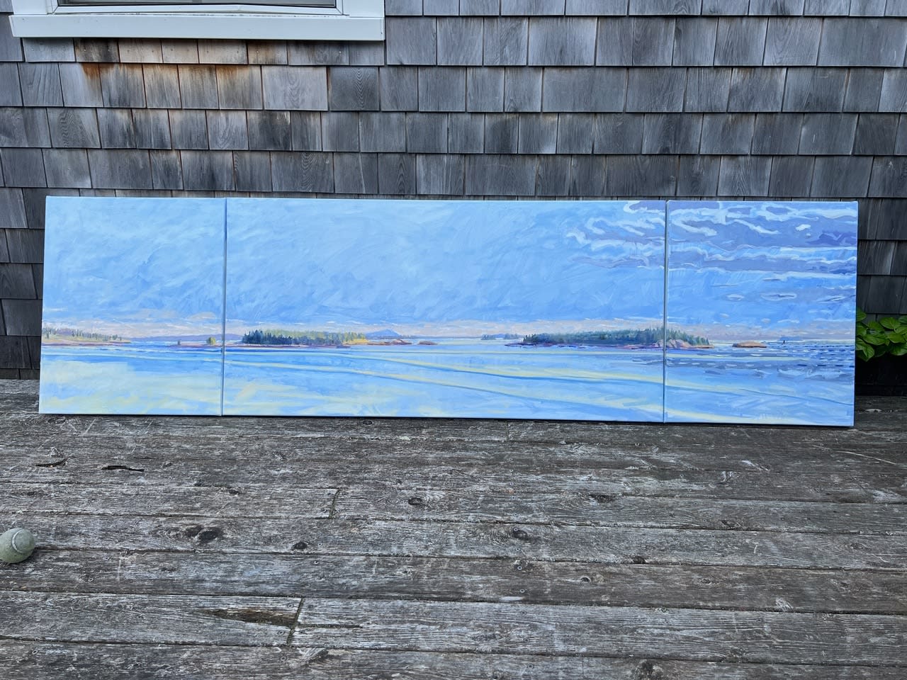 Louise Bourne, In From the West (triptych), 2025