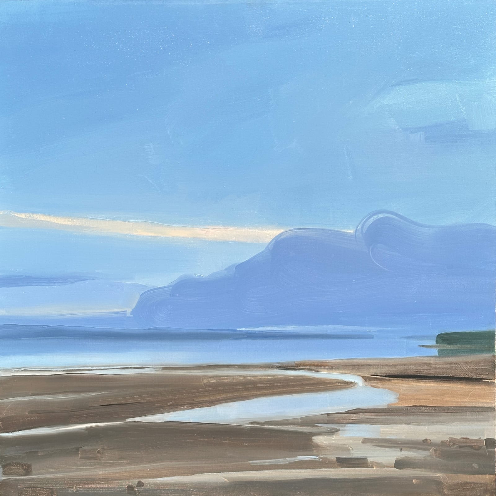 Sara MacCulloch, Clouds and Beach Near Castine, 2019