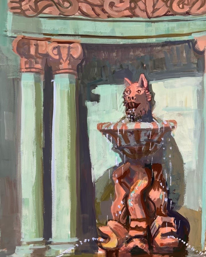 Louise Bourne, Wolf and Fishes, 2025