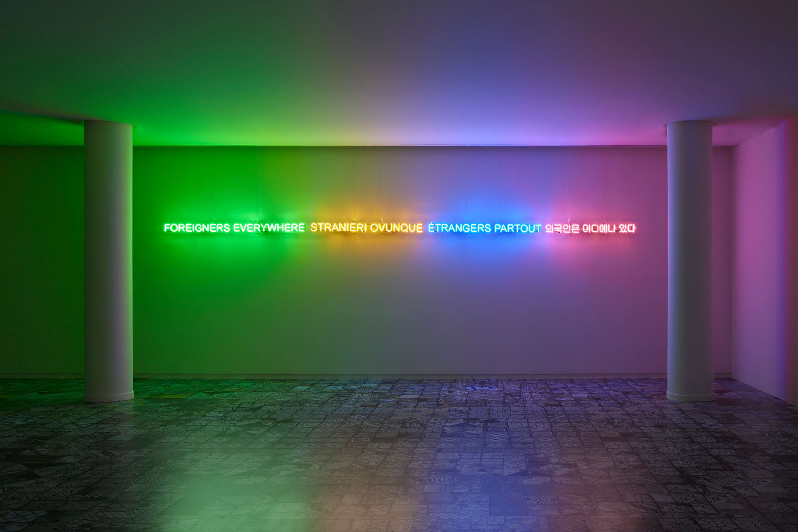 Claire Fontaine, Foreigners Everywhere (English, ltalian, French & Korean), 2024