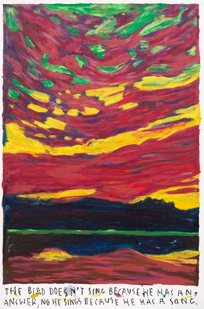 Rinus Van de Velde, The bird doesn't sing ..., 2025