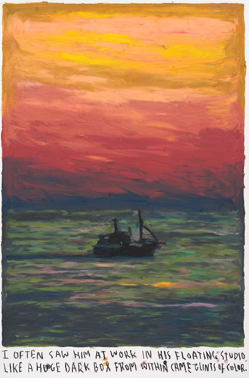 Rinus Van de Velde, I often saw him at work in his ﬂoating studio..., 2025