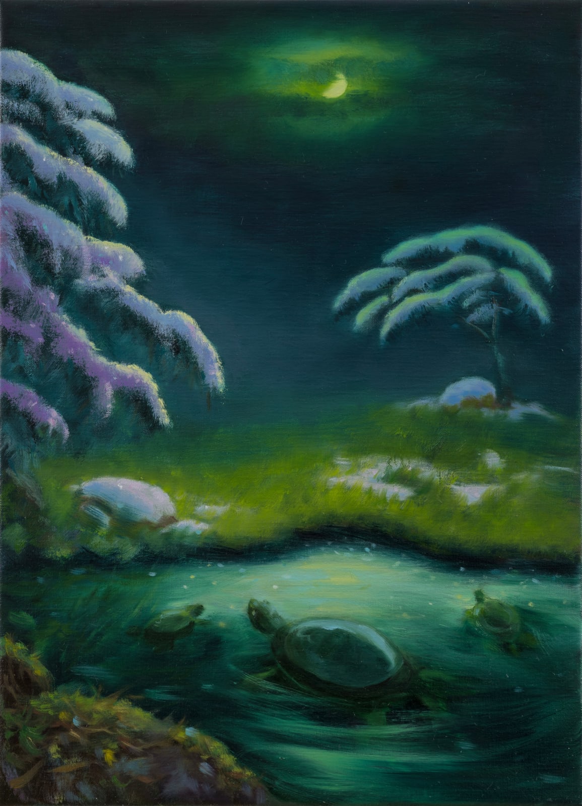Minyoung Choi, Nighttime Bathing, 2025