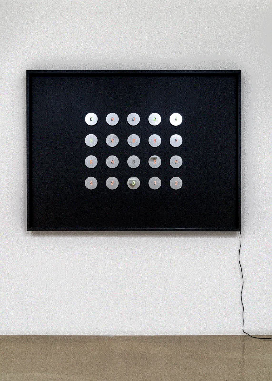 Tatsuo Miyajima, Changing Time with Changing Self - small circle no.8, 2020