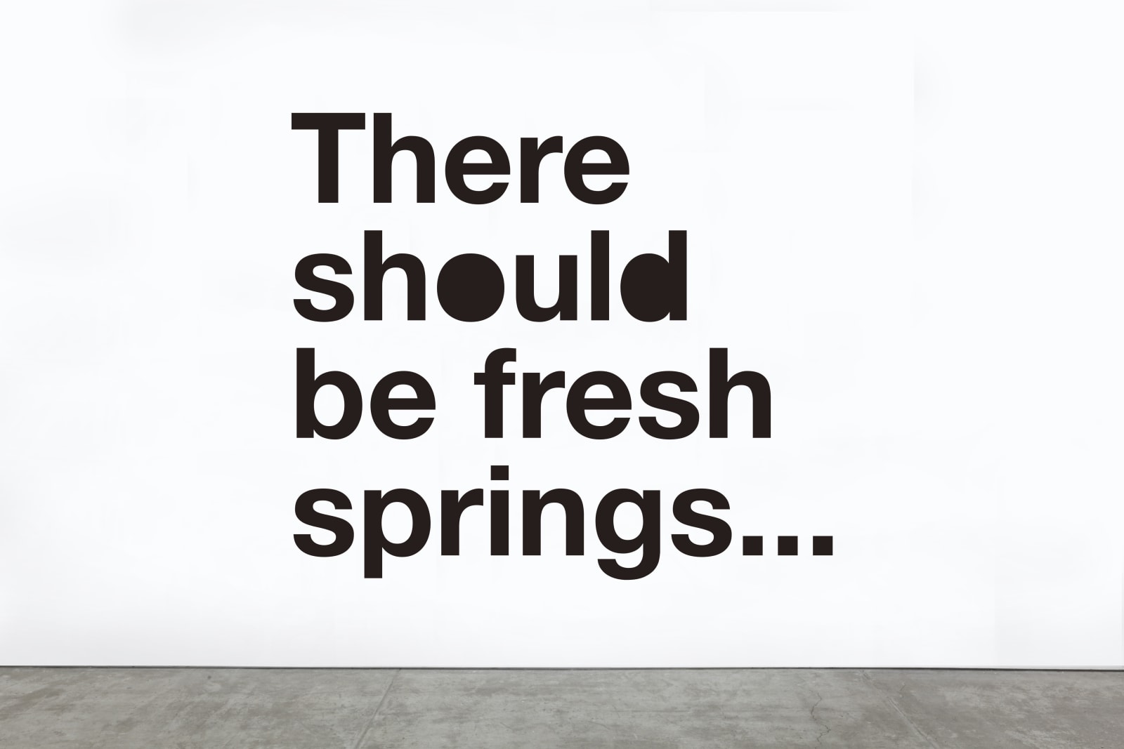 Liam Gillick, There should be fresh springs..., 2018