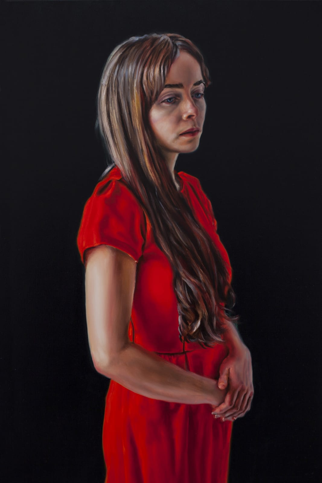 David O'Kane, Photogénie - Figure in Red (Number 3 from a series of 12 paintings), 2018