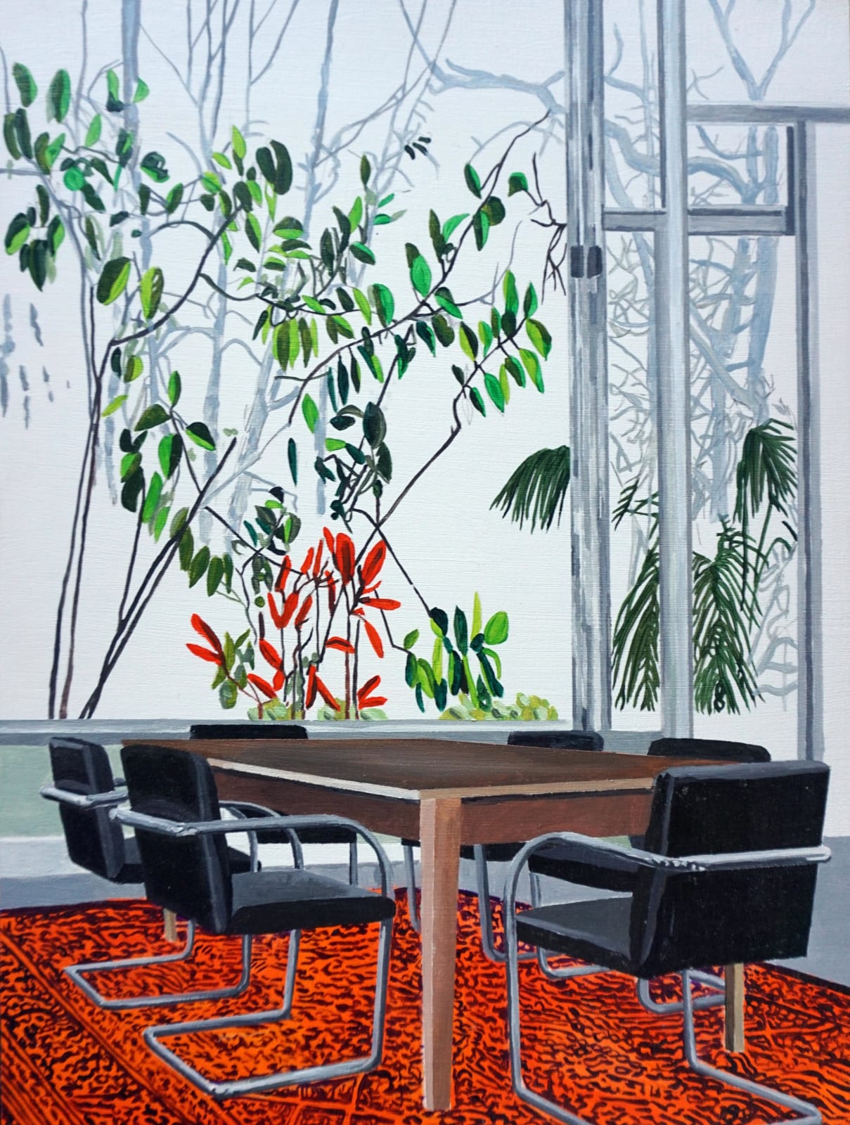 Eamon O’Kane, Mies Van De Rohe Interior with carpet, 2015