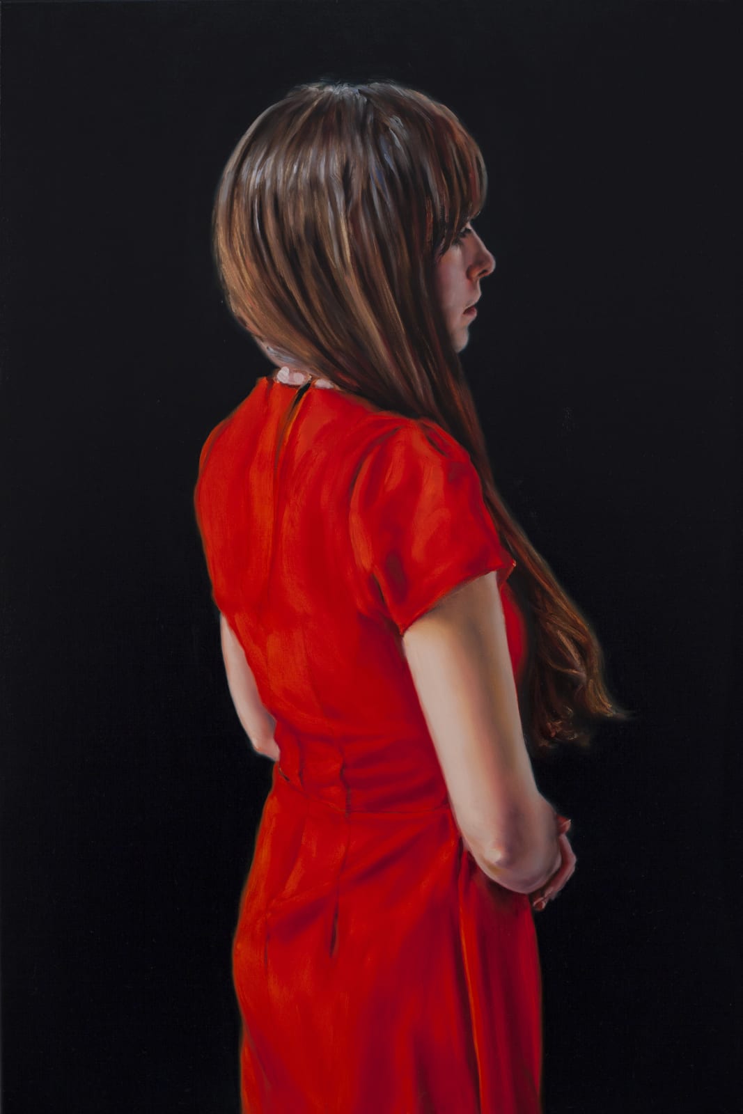 David O'Kane, Photogénie - Figure in Red (Number 5 from a series of 12 paintings), 2018