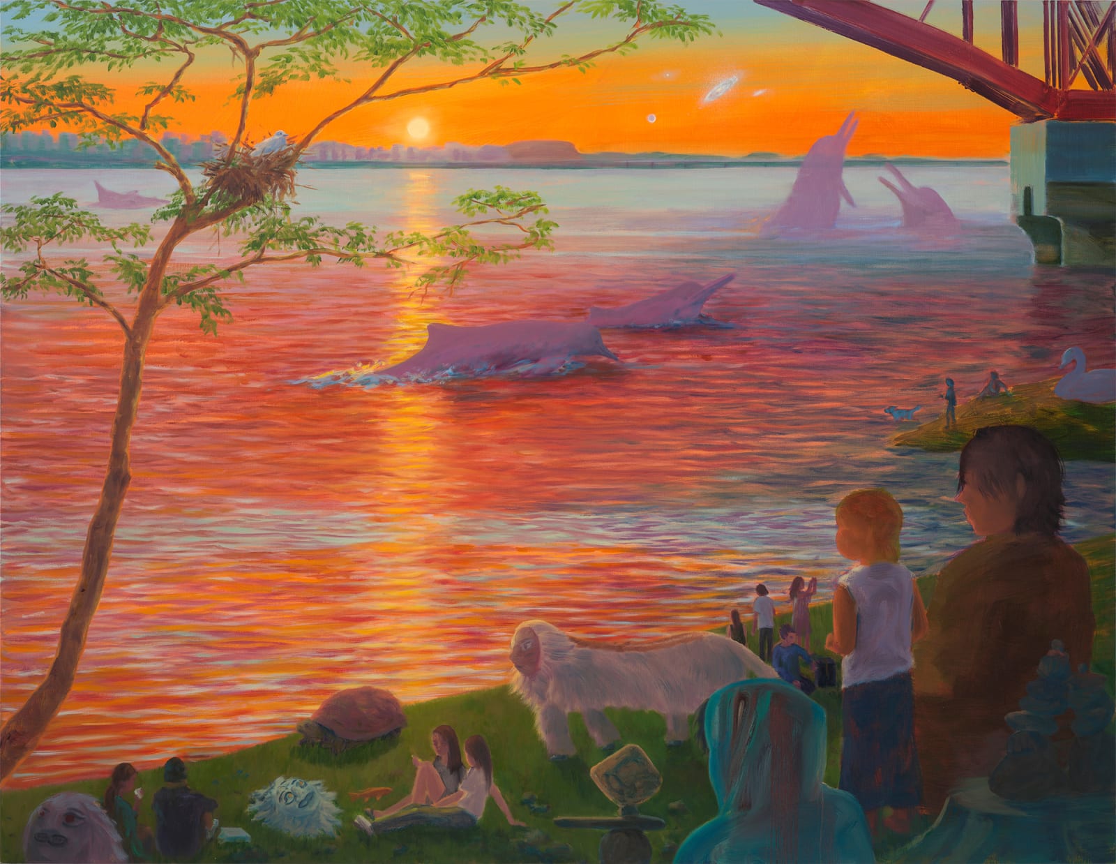 Minyoung Choi, Han River Bathers, 2024