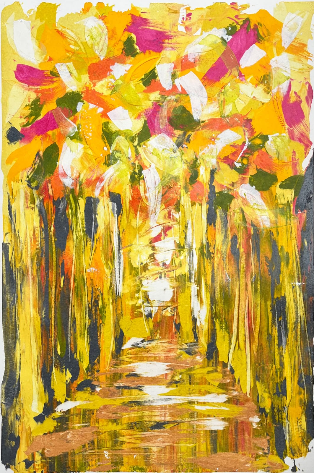 Rebecca Guyett, Autumn Path in the Woods , 2023