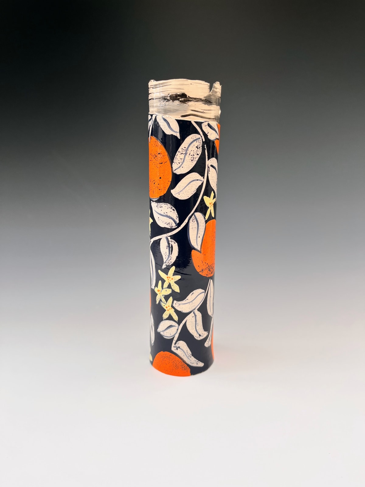 Elaine King, Birch over Oranges, 2023