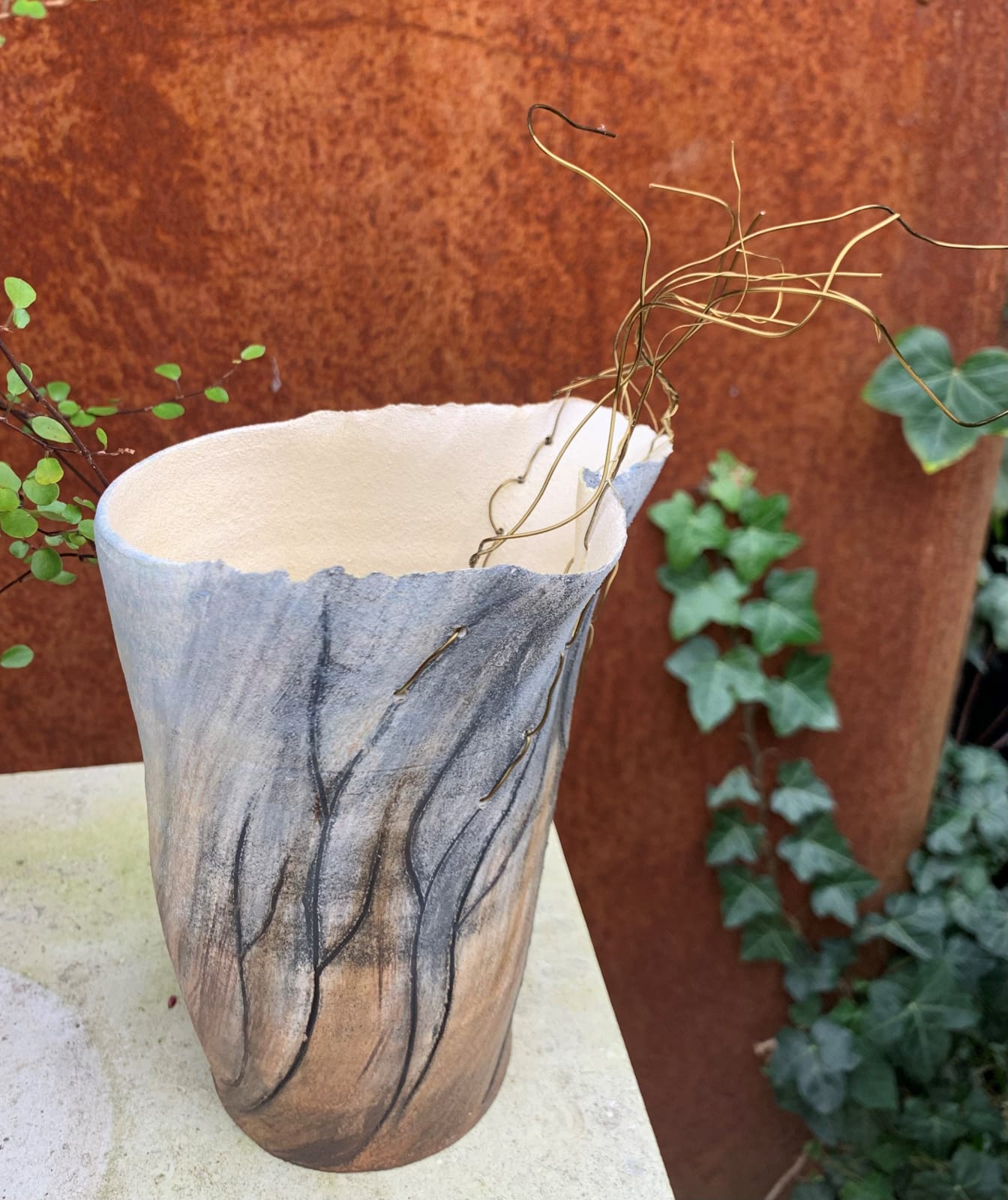Sonya Wilkins, Small Asymmetrical Tree Vessel , 2023