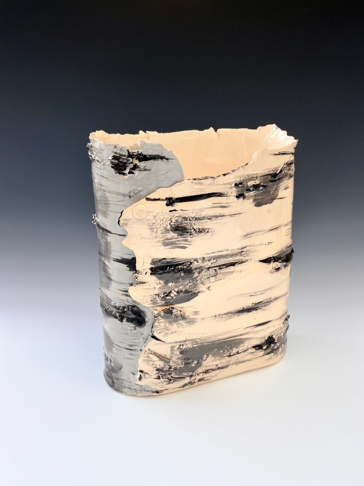 Elaine King, Wrapped Birch with Landscape, 2023