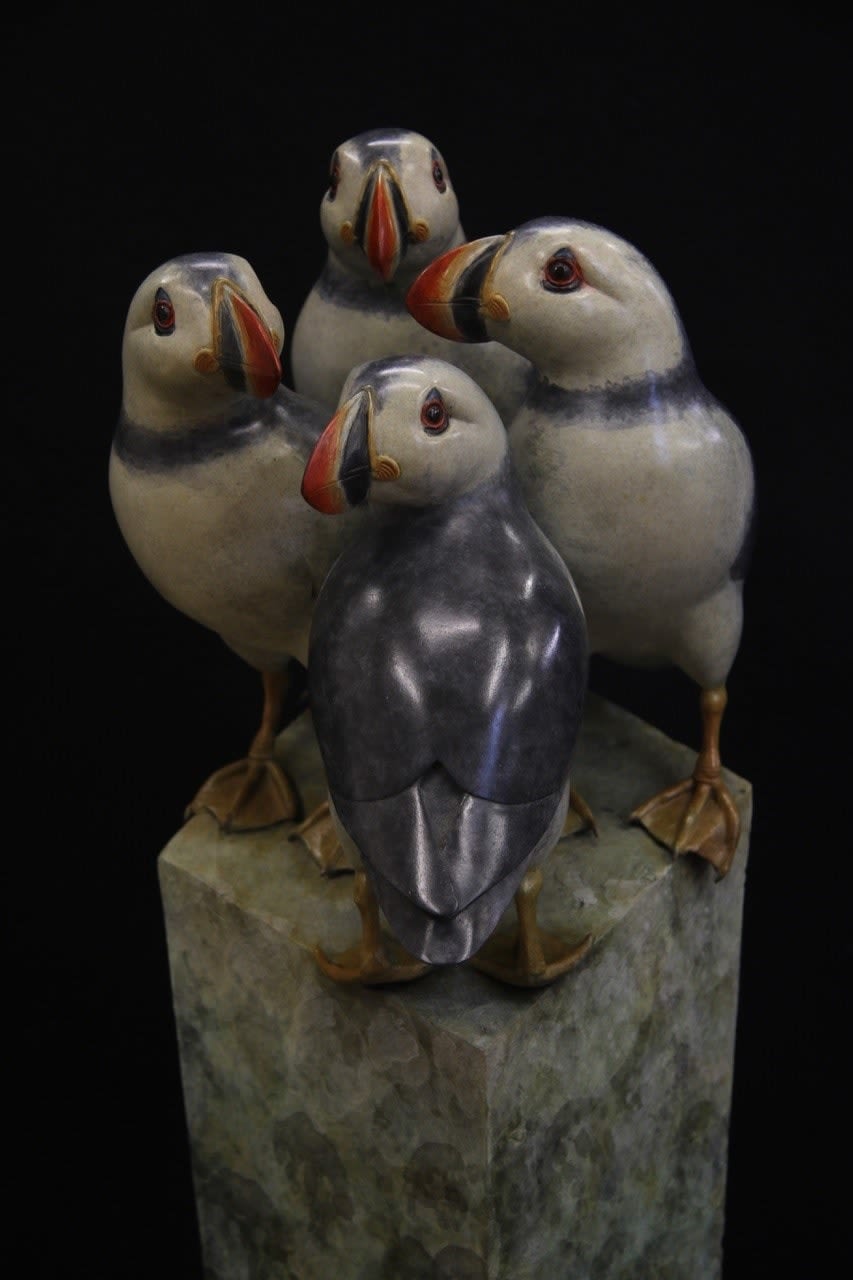 Adam Binder, Four Puffins, 2022