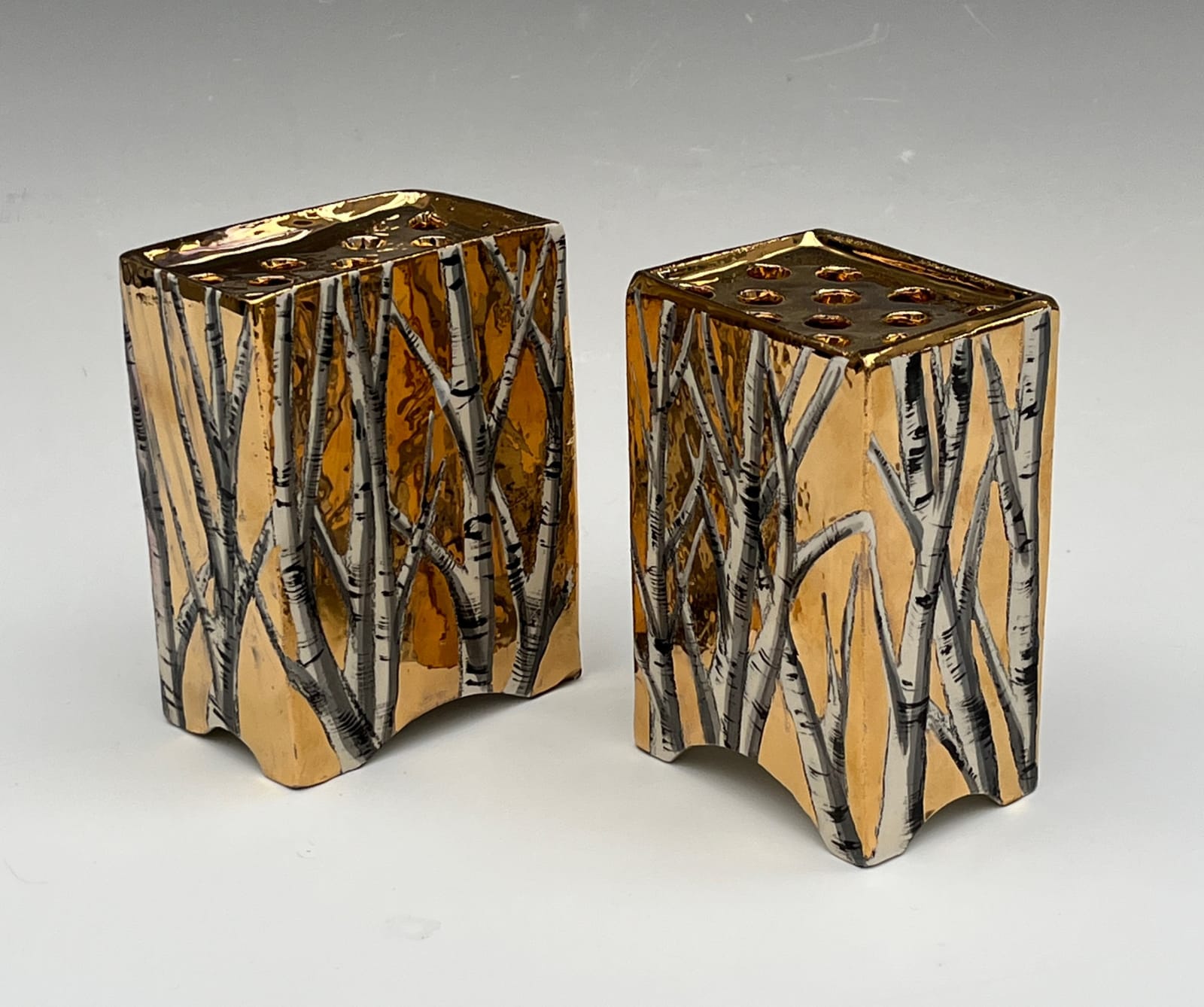 Elaine King, Gold Birch Posy Brick , 2025