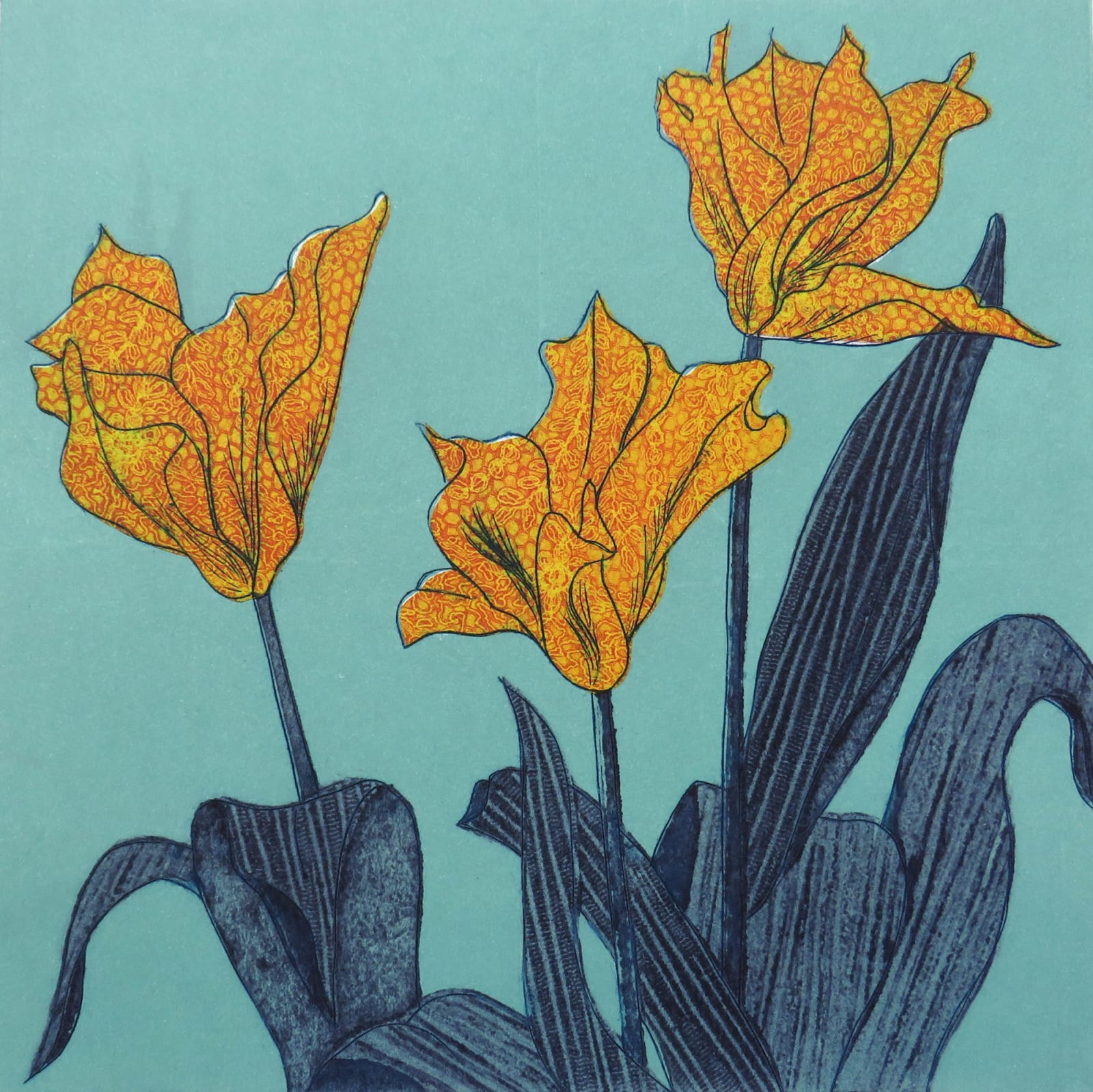 Robin Moorcroft, Tulip Trio (framed)