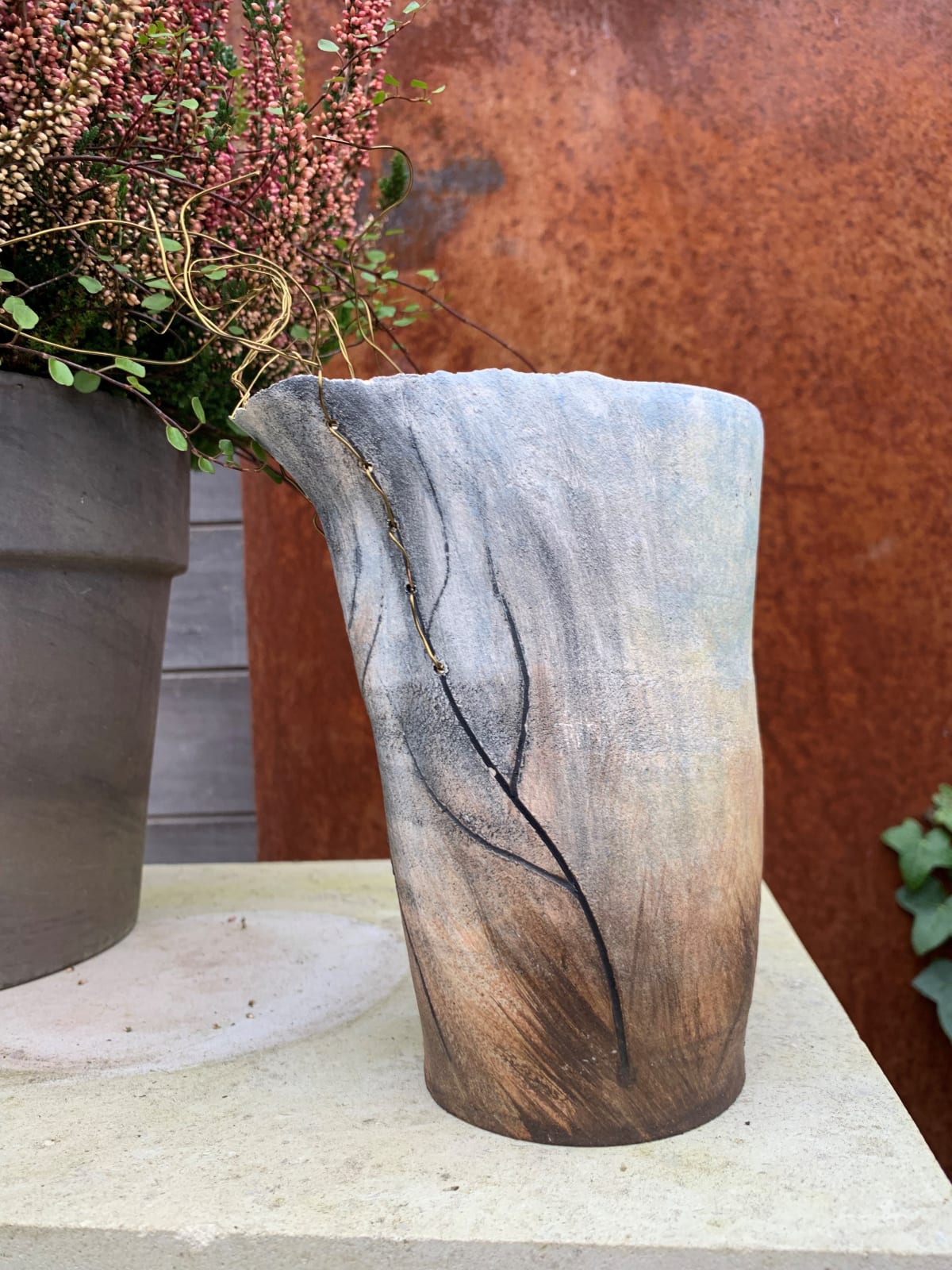 Sonya Wilkins, Small Asymmetrical Tree Vessel , 2023